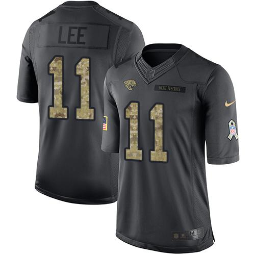 Nike Jaguars #11 Marqise Lee Black Men's Stitched NFL Limited 2016 Salute To Service Jersey